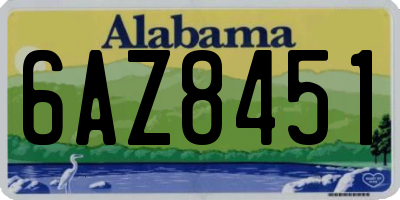 AL license plate 6AZ8451