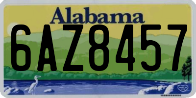 AL license plate 6AZ8457