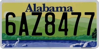 AL license plate 6AZ8477