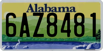 AL license plate 6AZ8481