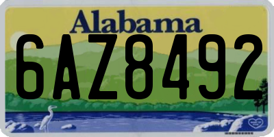 AL license plate 6AZ8492
