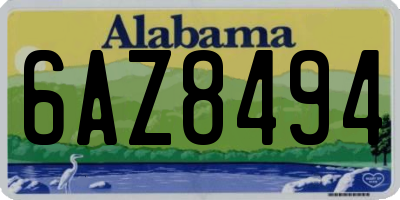 AL license plate 6AZ8494