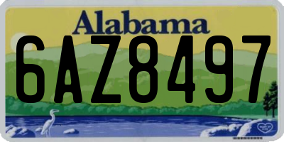 AL license plate 6AZ8497
