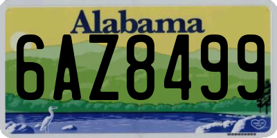 AL license plate 6AZ8499