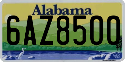 AL license plate 6AZ8500