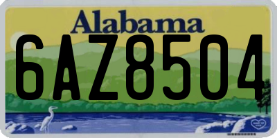 AL license plate 6AZ8504