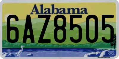 AL license plate 6AZ8505
