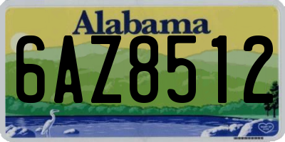 AL license plate 6AZ8512