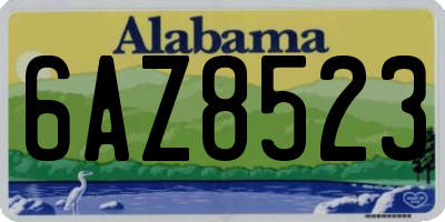 AL license plate 6AZ8523