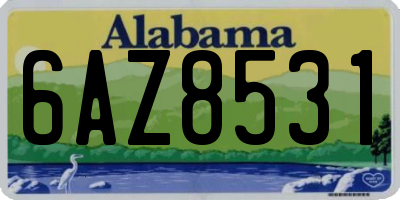 AL license plate 6AZ8531