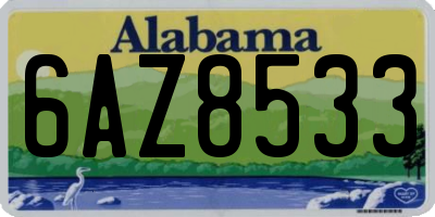 AL license plate 6AZ8533