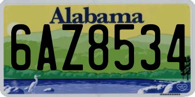 AL license plate 6AZ8534