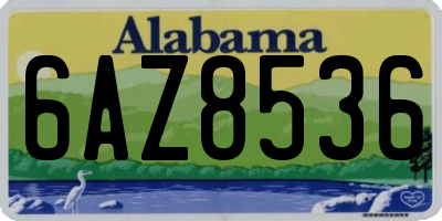 AL license plate 6AZ8536