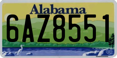 AL license plate 6AZ8551