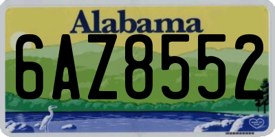 AL license plate 6AZ8552