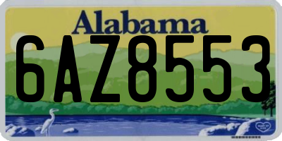 AL license plate 6AZ8553