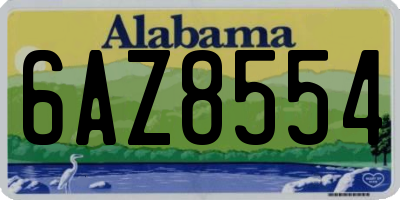 AL license plate 6AZ8554