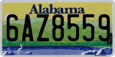 AL license plate 6AZ8559