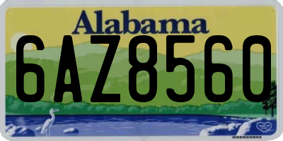 AL license plate 6AZ8560