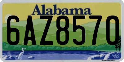 AL license plate 6AZ8570