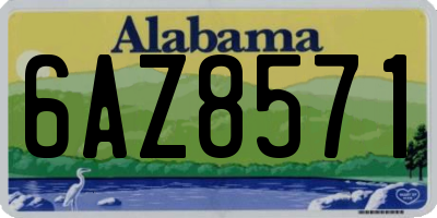 AL license plate 6AZ8571