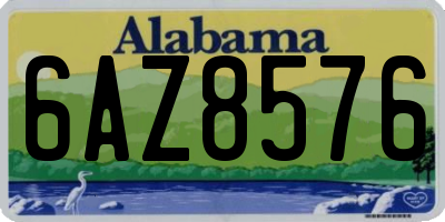 AL license plate 6AZ8576