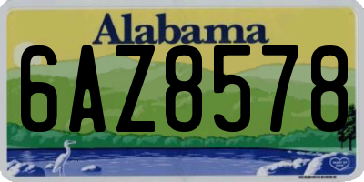 AL license plate 6AZ8578
