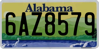 AL license plate 6AZ8579
