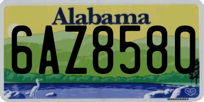 AL license plate 6AZ8580