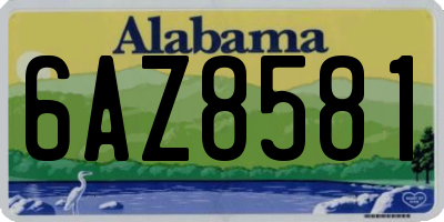 AL license plate 6AZ8581