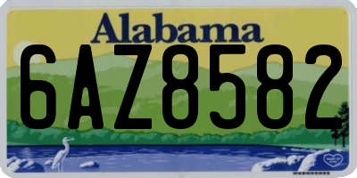 AL license plate 6AZ8582