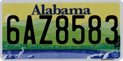 AL license plate 6AZ8583