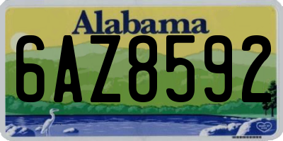AL license plate 6AZ8592