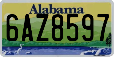 AL license plate 6AZ8597