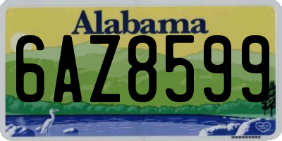 AL license plate 6AZ8599