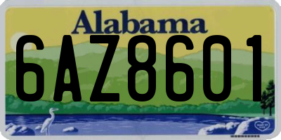 AL license plate 6AZ8601