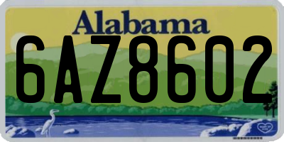 AL license plate 6AZ8602