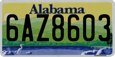 AL license plate 6AZ8603