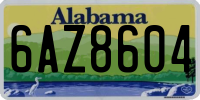 AL license plate 6AZ8604