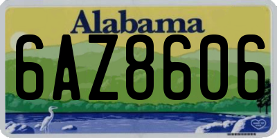 AL license plate 6AZ8606