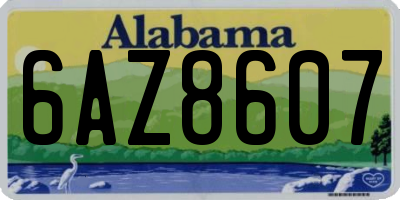 AL license plate 6AZ8607