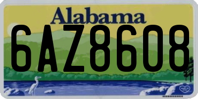 AL license plate 6AZ8608
