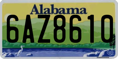 AL license plate 6AZ8610