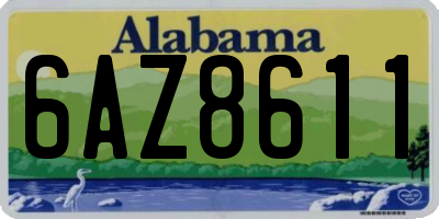 AL license plate 6AZ8611