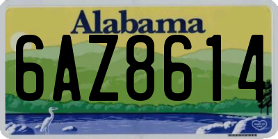 AL license plate 6AZ8614