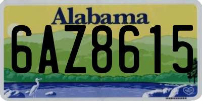 AL license plate 6AZ8615