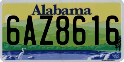 AL license plate 6AZ8616