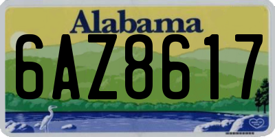 AL license plate 6AZ8617