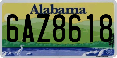 AL license plate 6AZ8618