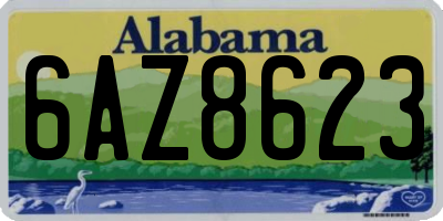 AL license plate 6AZ8623